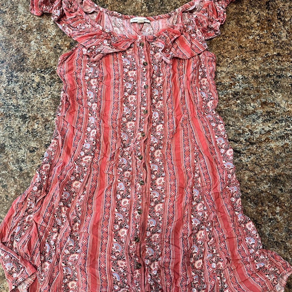 American Eagle Outfitters Red Floral Mini Dress